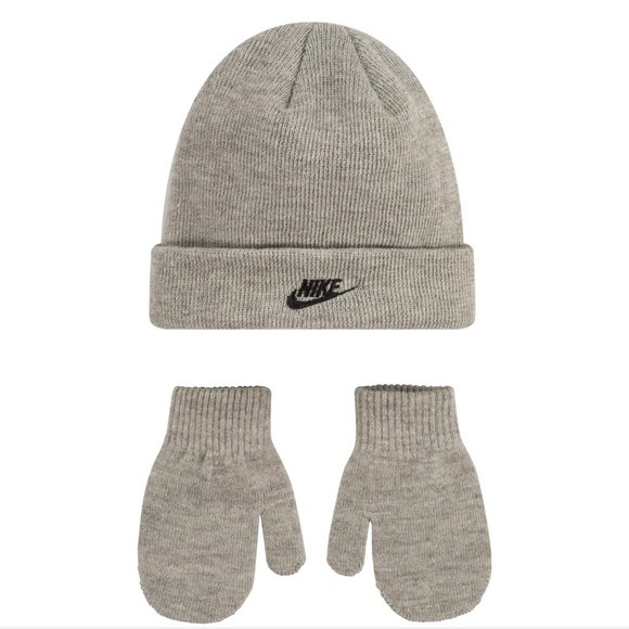 Nike Other - NIKE 2T-4T Toddler Club Beanie Glove Set Gray Grey NEW
